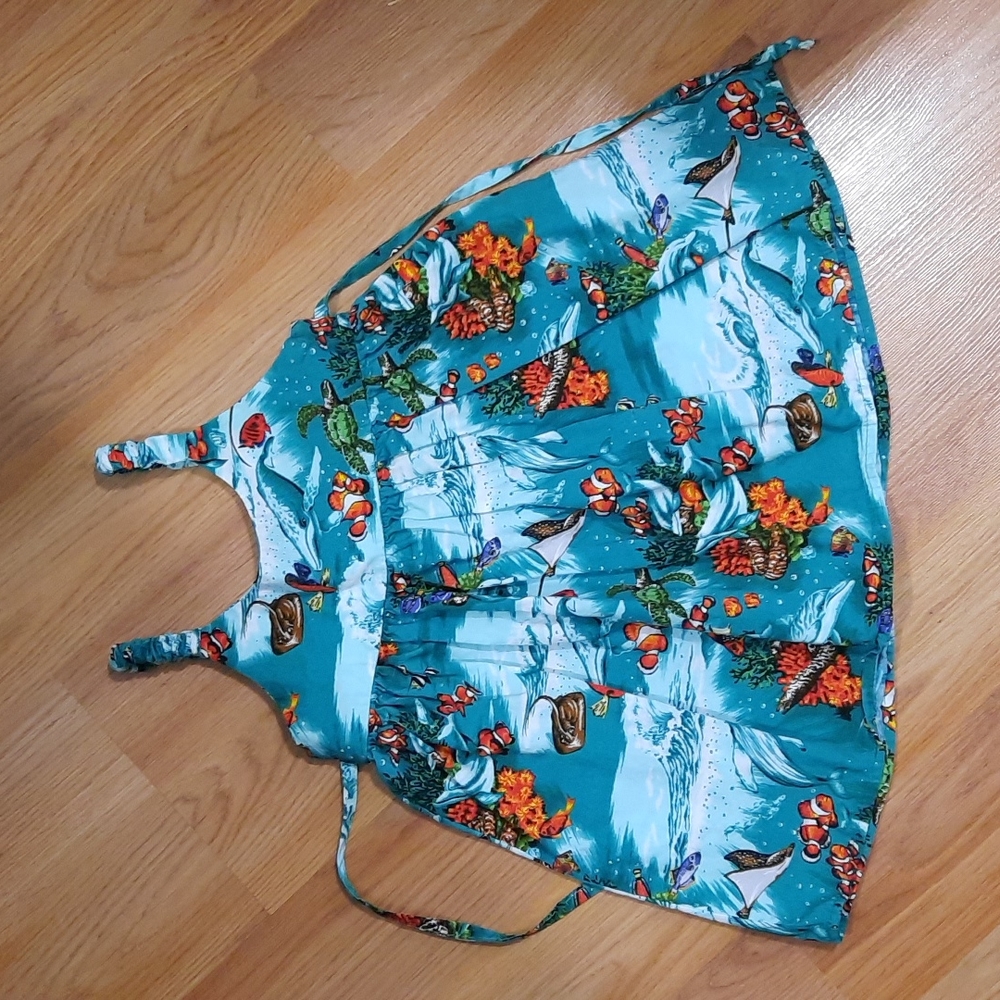 Blue Hawaiian Dress forToddler Girl